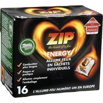 Zip allume-feux cubes en sachets individuels, energy la boite de 16 cubes -  Tous les produits chauffage & allumage - Prixing
