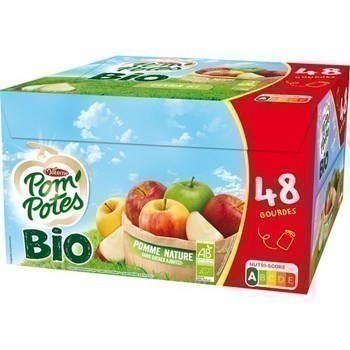 Pure de pomme nature sans sucres ajouts bio 48x90 g - Epicerie Sucre - Promocash PROMOCASH PAMIERS