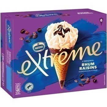 6 CONES EXTREME RHUM RSN 426G - Surgels - Promocash Quimper