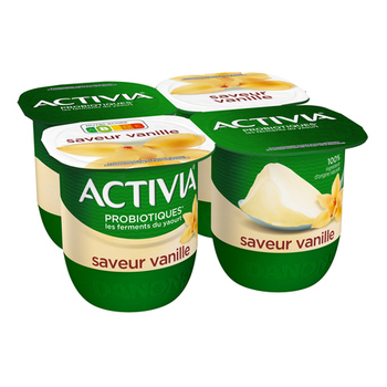 4X125G SAVEUR VANILLE ACTIVIA - Crmerie - Promocash Grenoble