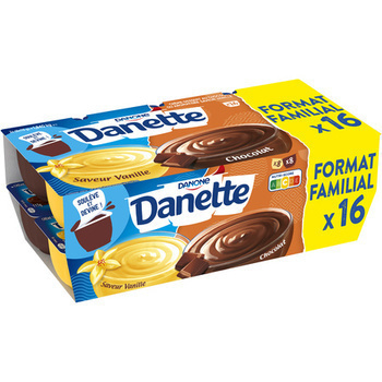 16X115G VANILLE CHOCO DANETTE - Crmerie - Promocash Douai