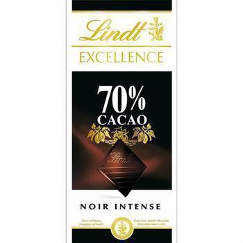 100G EXCELLENCE NOIR 70% LINDT - Epicerie Sucre - Promocash Montpellier