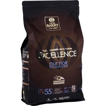 Chocolat de couverture noir en pistoles 55% de cacao Excellence - Epicerie Sucre - Promocash Prigueux