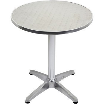Table aluminium D60 cm - Bazar - Promocash La Rochelle