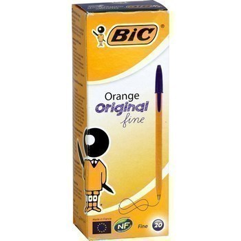 Stylo bille Orange Original bleu pointe fine x20 - Bazar - Promocash LANNION