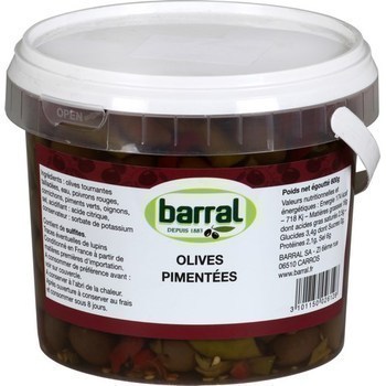 Olives pimentes 600 g - Epicerie Sale - Promocash Anglet