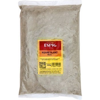 Poivre blanc moulu 500 g - Epicerie Sale - Promocash Castres