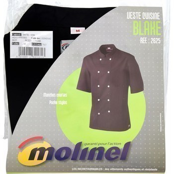 Veste cuisinier MC taille XL noir - Bazar - Promocash Cherbourg