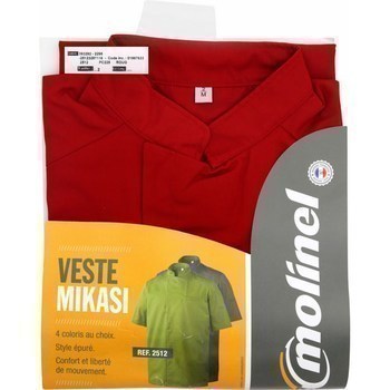 Veste cuisine MC Mikasi taille 1 rouge - Bazar - Promocash Anglet