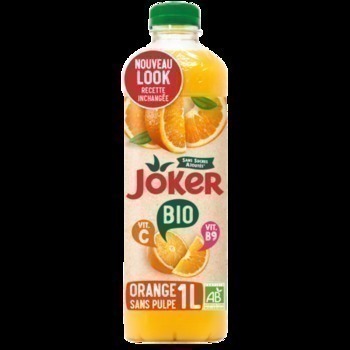 JOKER LE BIO ORANGE SANS PULPE - Brasserie - Promocash Grenoble