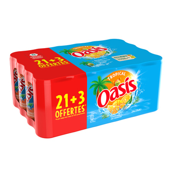 CAN 24X33CL TROP OASIS 21+3 - Brasserie - Promocash Roanne