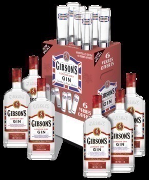 CARTON GIN GIBSON'S 37,5D +6 V - Alcools - Promocash Toulouse