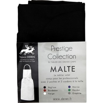 Tablier valet Malte 102 cm noir - Bazar - Promocash Carcassonne