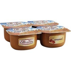 Crme Dessert au Caramel ELLE & VIRE - le lot de 4 pots de 125 g - Crmerie - Promocash Bziers