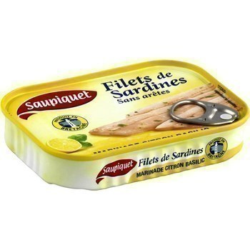Filets de sardines sans artes marinade citron-basilic 100 g - Epicerie Sale - Promocash Lorient