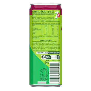 33CL CAN SLK 7UP CHERRY ZERO - Brasserie - Promocash Roanne