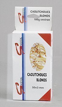 Caoutchoucs blonds - la bote de 100 g - Bazar - Promocash Colombelles