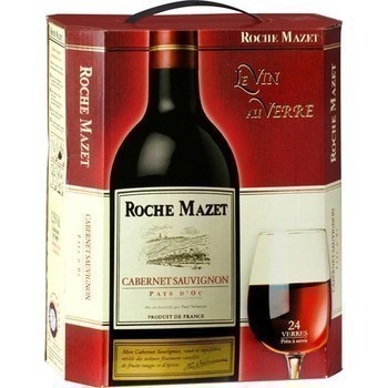 Vin de pays d'Oc - Cabernet Sauvignon Roche Mazet 12,5 3 l - Vins - champagnes - Promocash Lille