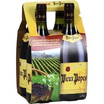 Vin de table Vieux Papes 11,5 4x75 cl - Vins - champagnes - Promocash Dreux