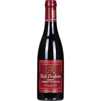 Vin de Tunisie Merlot Cabernet Sauvignon Sidi Brahim 13 37,5 cl - Vins - champagnes - Promocash Beauvais