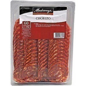 Chorizo cular - 60 tranches - la barquette de 400 g - Charcuterie Traiteur - Promocash Dieppe