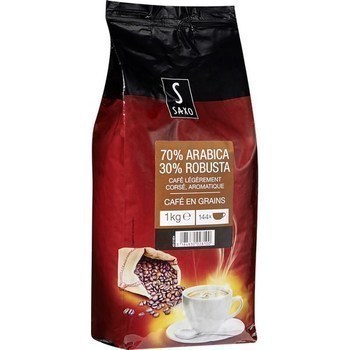 Caf en grains 70% arabica 30% robusta 1 kg - Epicerie Sucre - Promocash Bergerac