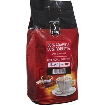 Caf moulu Expresso 50% arabica 50% robusta 1 kg - Epicerie Sucre - Promocash Millau