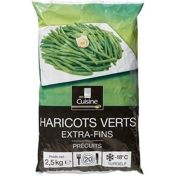 Haricots verts extra-fins prcuits 2,5 kg - Surgels - Promocash Le Havre