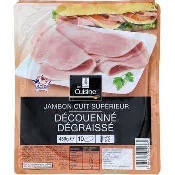 Jambon cuit suprieur dcouenn dgraiss 450 g - Charcuterie Traiteur - Promocash Charleville