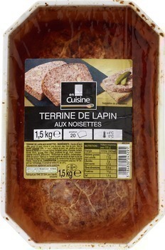 Terrine de lapin aux noisettes 1,5 kg - Charcuterie Traiteur - Promocash Aix en Provence