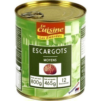 Escargots moyens 465 g - Epicerie Sale - Promocash Le Pontet