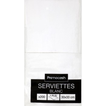 Serviettes blanc 1 plis 30x33 cm - Bazar - Promocash Libourne