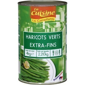 Haricots verts extra-fins 2,21 kg - Epicerie Sale - Promocash 