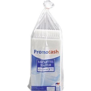 Barquettes translucides 1400 cc. PROMOCASH - le paquet de 250 barquettes translucides. - Bazar - Promocash PROMOCASH VANNES