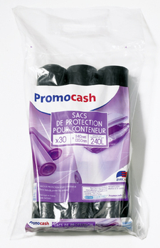 Sacs poubelles noirs PROMOCASH - le sac de 30 pices - 240 litres - 32 microns - Hygine droguerie parfumerie - Promocash Thionville