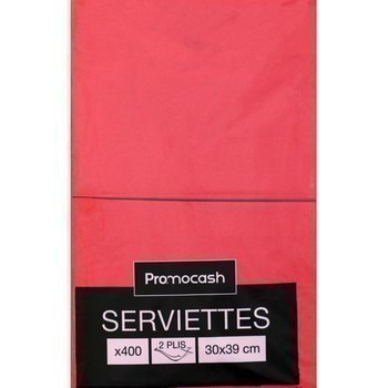 Serviettes 2 plis 30x39 cm rouge x400 - Bazar - Promocash Blois