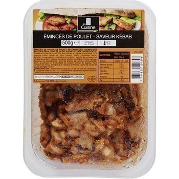 Emincs de poulet saveur Kbab 500 g - Charcuterie Traiteur - Promocash Macon