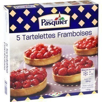Tartelettes framboises 5x110 g - Surgels - Promocash Dreux