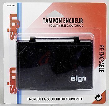 TAMPON ENCREUR NOIR 110X70 MM - Bazar - Promocash Dijon