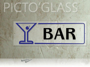 Pictoglass bar 15x5 cm - Bazar - Promocash LA FARLEDE