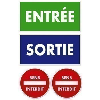 Adhsif 1 Entre 1 Sortie 2 Interdit x4 - Bazar - Promocash Toulouse