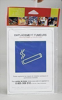 Pancarte rigide emplacement fumeurs - la pice - Bazar - Promocash LA TESTE DE BUCH