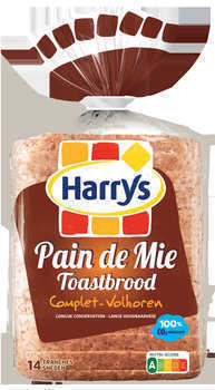 Pain de Mie Complet LC 12x12 Harrys FoodService - Pains et viennoiseries - Promocash Drive Agde