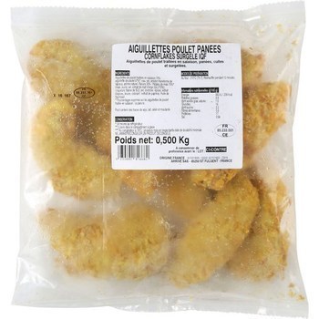 Aiguillettes poulet panes 0,5 kg - Surgels - Promocash Arles