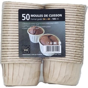 Moules de cuisson 54 x 40 105 ml x50 - Bazar - Promocash Toulouse
