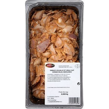 Eminc volaille et veau cuit kebab halal 800 g - Charcuterie Traiteur - Promocash Arles