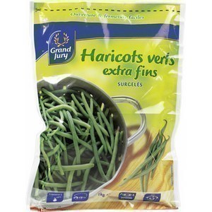 Haricots Vert Extra Fin Zip GRAND JURY - le sachet de 1 kg - Surgels - Promocash Strasbourg