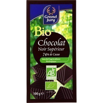 Chocolat noir suprieur bio 74% de cacao - Epicerie Sucre - Promocash Granville