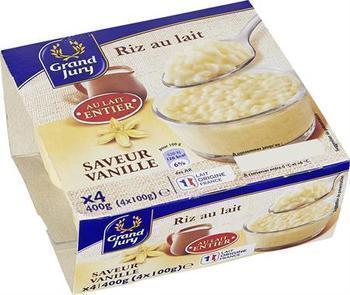 4x100g riz au lait vanille gj - Crmerie - Promocash Saumur