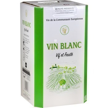 BIB 10 L vin Blanc Premier Prix - Vins - champagnes - Promocash PUGET SUR ARGENS